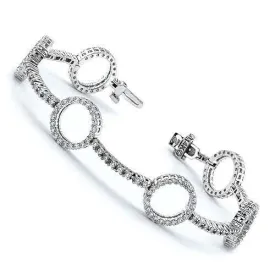 3.00-3.00 CT Round Cut Diamonds - Tennis Bracelet