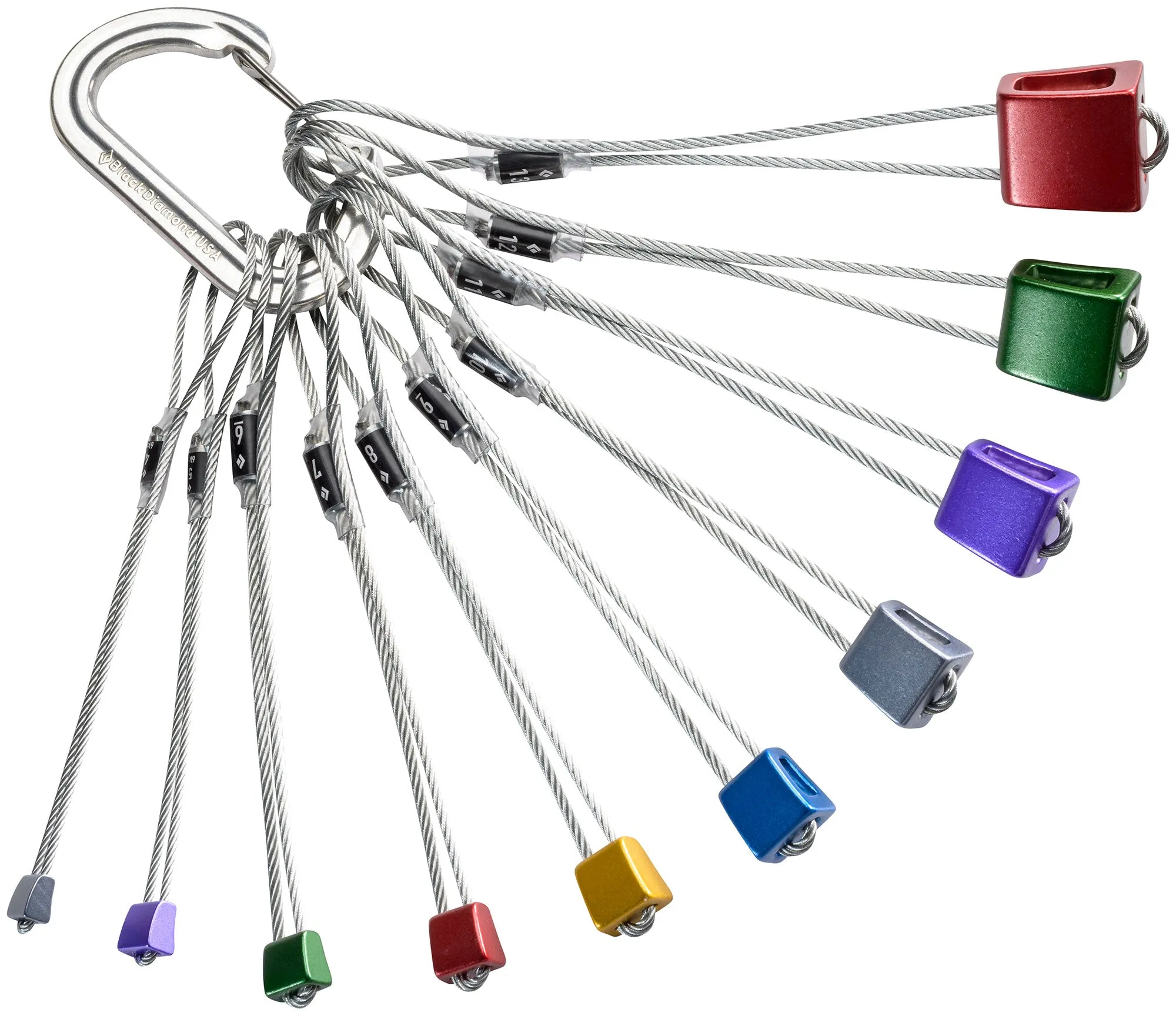 Black Diamond Rock Climbing Stopper Nut Set 4-13