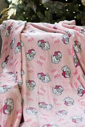 HoHoHo Santa Throw-Pink