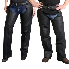 Hot Leathers CHM1001 Black Fully Lined Unisex Premium Leather