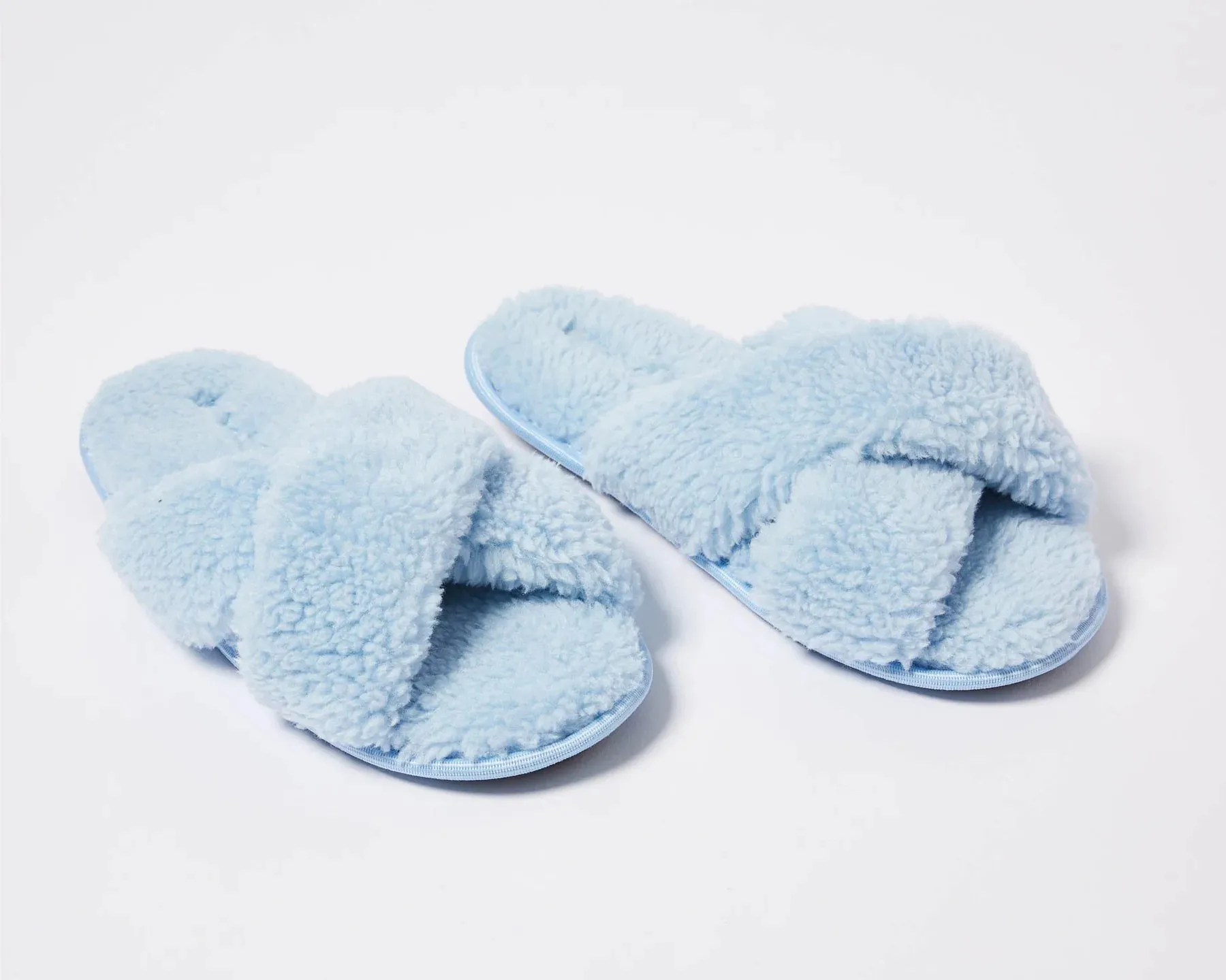 Kip & Co Egg Shell Blue Boucle Adult Slippers ** FINAL SALE**