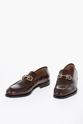 Salvatore Ferragamo Brushed Leather GUSTAV Loafers With Clamps